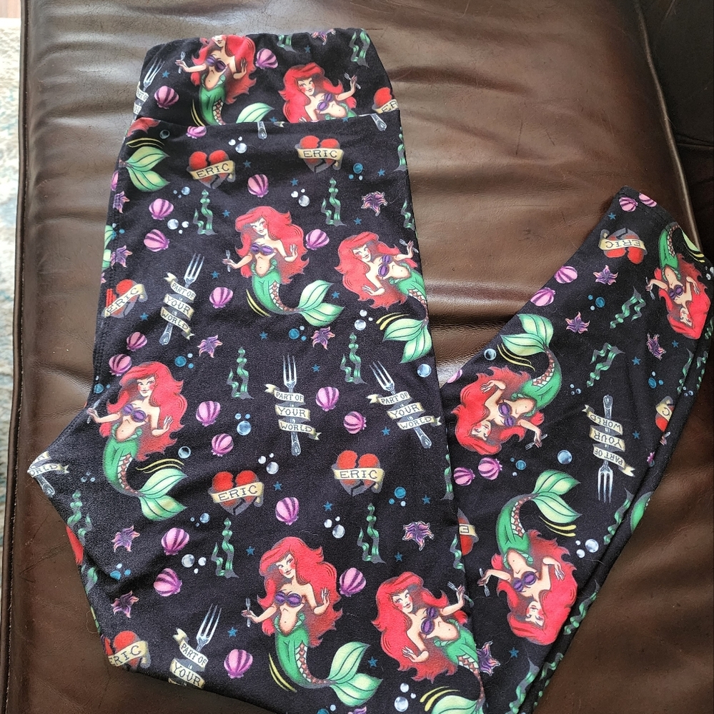 Unlicensed Little Mermaid lularoe-like leggings